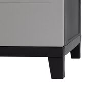 TOOMAX Ιταλίας MOB PRIME Πλαστική Ντουλάπα 66x40x88cm 10kg με Ράφια και Πόδια  MAX Αντοχή 15kg Ανθρακί-Γκρι