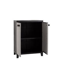 TOOMAX Ιταλίας MOB PRIME Πλαστική Ντουλάπα 66x40x88cm 10kg με Ράφια και Πόδια  MAX Αντοχή 15kg Ανθρακί-Γκρι