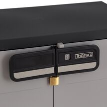 TOOMAX Ιταλίας MOB SMART Πλαστική Ντουλάπα 66x40x88cm 10kg με Ράφια και Πόδια  MAX Αντοχή 15kg Ανθρακί-Γκρι