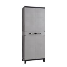 TOOMAX Ιταλίας PRIME Πλαστική Ντουλάπα 66x40x172cm 10.9kg με Χώρισμα-5 Χώρους και Πόδια MAX Αντοχή 15kg Ανθρακί -Γκρι