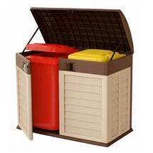 ARTPLAST Ιταλίας Αποθήκη Κήπου - Μπαούλο Βαρέως Τύπου Πλαστικό 1.04m² 146x87x119cm 42.8kg 1200 Lt GARDEN STORAGE Ivory Taupe