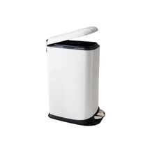 VESTA Κάδος Απορριμμάτων 20lt SOFT CLOSE 23.5x40x56cm με Πεντάλ και Εσωτερικό Κάδο 3.89kg Μεταλλικός Λευκός