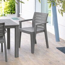 TOOMAX MAREA Καρέκλα Κήπου Στοιβαζόμενη 58.5x61.5x79cm Βάρος 4.03kg Όψη Φυσικού Ξύλου Warm GREY Ιταλίας