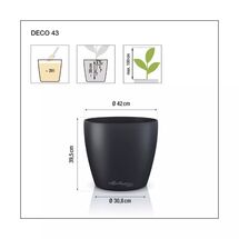 LECHUZA Cachepot Deco 43 Επιτραπέζια Γλάστρα Ø42x40cm Magnolia Γερμανίας