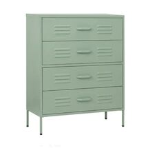 STEELEN COLOR Συρταριέρα 115x35x190cm Πάχους 0.8mm Εσωτερικού Χώρου με Πόδια Pastel Green