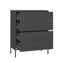 STEELEN COLOR Συρταριέρα 115x35x190cm Πάχους 0.8mm Εσωτερικού Χώρου με Πόδια Slate Grey