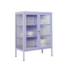 STEELEN COLOR Μεταλλική Ντουλάπα 80x40x90cm Πάχους 0.8mm Εσωτερικού Χώρου με Τζάμι και Πόδια Lilac