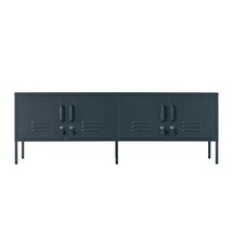 STEELEN COLOR Μεταλλικό Ντουλάπι -Έπιπλο Τηλεόρασης 160x45x55cm Πάχους 0.4mm Εσωτερικού Χώρου με Πόδια Slate Grey