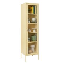 STEELEN COLOR Μεταλλική Ντουλάπα -Βιβλιοθήκη 50x35x190cm Πάχους 0.8mm Εσωτερικού Χώρου με Πόδια  Butter Yellow