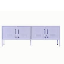 STEELEN COLOR Μεταλλικό Ντουλάπι -Έπιπλο Τηλεόρασης 160x45x55cm Πάχους 0.4mm Εσωτερικού Χώρου με Πόδια Lilac