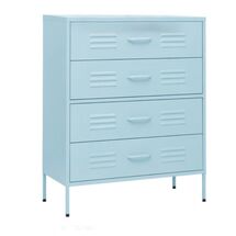 STEELEN COLOR Συρταριέρα 115x35x190cm Πάχους 0.8mm Εσωτερικού Χώρου με Πόδια Baby Blue