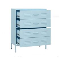 STEELEN COLOR Συρταριέρα 115x35x190cm Πάχους 0.8mm Εσωτερικού Χώρου με Πόδια Baby Blue