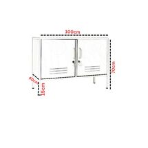 STEELEN COLOR Μεταλλικός Μπουφές 100x40x70cm Πάχους 0.4mm Εσωτερικού Χώρου με Πόδια Butter Yellow