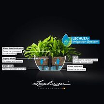 LECHUZA Navio Color 10 Επιτραπέζια Γλάστρα 29x14x14cm Αυτοποτιζόμενη με Δοχείο Φύτευσης Nutmeg Γερμανίας