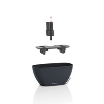 LECHUZA Navio Color 20 Επιτραπέζια Γλάστρα 39x19x18cm Αυτοποτιζόμενη με Δοχείο Φύτευσης Slate Γερμανίας