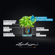 LECHUZA CUBE Premium 14 Επιτραπέζια Γλάστρα 14x14x14cm Αυτοποτιζόμενη με Εσωτερικό Δοχείο Basalt Grey Ματ Γερμανίας