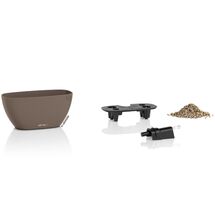 LECHUZA Navio Color 10 Επιτραπέζια Γλάστρα 29x14x14cm Αυτοποτιζόμενη με Δοχείο Φύτευσης Nutmeg Γερμανίας