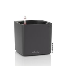 LECHUZA CUBE Premium 16 Επιτραπέζια Γλάστρα 17x17x16cm Αυτοποτιζόμενη με Εσωτερικό Δοχείο Basalt Grey Ματ Γερμανίας