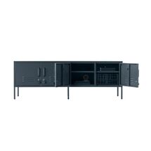 STEELEN COLOR Μεταλλικό Ντουλάπι -Έπιπλο Τηλεόρασης 160x45x55cm Πάχους 0.4mm Εσωτερικού Χώρου με Πόδια Slate Grey