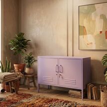 STEELEN COLOR Μεταλλικός Μπουφές 100x40x70cm Πάχους 0.4mm Εσωτερικού Χώρου με Πόδια Lilac