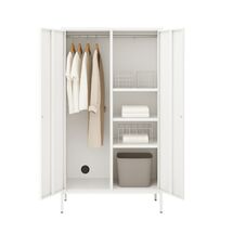 STEELEN COLOR Μεταλλική Ντουλάπα 90x55x190cm Πάχους 0.7mm Εσωτερικού Χώρου με Πόδια Cotton White