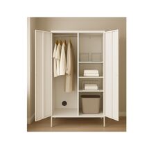 STEELEN COLOR Μεταλλική Ντουλάπα 90x55x190cm Πάχους 0.7mm Εσωτερικού Χώρου με Πόδια Cotton White