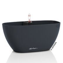 LECHUZA Navio Color 20 Επιτραπέζια Γλάστρα 39x19x18cm Αυτοποτιζόμενη με Δοχείο Φύτευσης Slate Γερμανίας