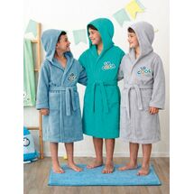 Palamaiki Μπουρνούζι με Κουκούλα Kids Bath COOL BLUE 8-10 Μπλε