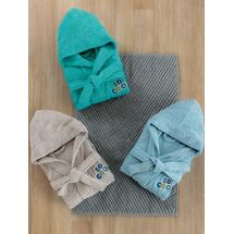 Palamaiki Μπουρνούζι με Κουκούλα Kids Bath COOL GREY 12-14 Γκρι