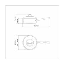 TRAMONTINA Κατσαρολάκι Solar Induction Ø18x11.3cm 1.4L Ανοξείδωτο Ατσάλι με Τριπλή Βάση & Καπάκι 0.9kg