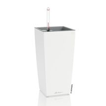 LECHUZA Maxi-Cubi Επιτραπέζια Γλάστρα 14x14x26cm Αυτοποτιζόμενη με Δοχείο Φύτευσης Λευκή Ματ Γερμανίας