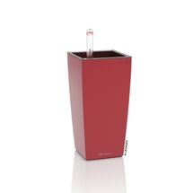 LECHUZA Mini-Cubi Επιτραπέζια Γλάστρα 9.5x9.5x18.5cm Αυτοποτιζόμενη με Δοχείο Φύτευσης Κόκκινη Ματ Γερμανίας