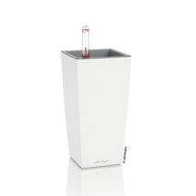 LECHUZA Mini-Cubi Επιτραπέζια Γλάστρα 9.5x9.5x18.5cm Αυτοποτιζόμενη με Δοχείο Φύτευσης Λευκή Ματ Γερμανίας