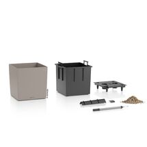 LECHUZA Cube Color 30 Επιδαπέδια Γλάστρα Κύβος 30x30x30cm Αυτοποτιζόμενη με Δοχείο Sand Brown Γερμανίας