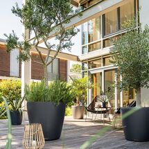 LECHUZA Classico 50 Επιδαπέδια Γλάστρα Ø50x46cm Αυτοποτιζόμενη Slate Γερμανίας