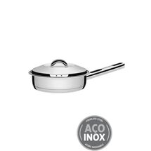 TRAMONTINATRAMONTINA Βαθύ Τηγάνι Saute Pan Solar Induction Ø24x13.4cm 3.3L Ανοξείδωτο Ατσάλι με Τριπλή Βάση & Καπάκι 2.3kg