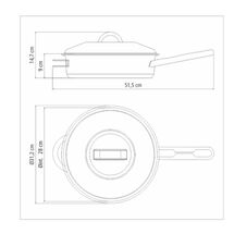 TRAMONTINA Βαθύ Τηγάνι Saute Pan Solar Induction Ø31.2x14.7cm 4.8lt Ανοξείδωτο Ατσάλι με Τριπλή Βάση & Καπάκι 3.14kg