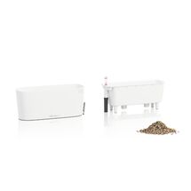 LECHUZA Delta20 Επιτραπέζια Γλάστρα 40x14.6x18cm Αυτοποτιζόμενη με Δοχείο Φύτευσης Λευκή Ματ Γερμανίας RedDot Award 2009/Designpreis Deutchland 2010