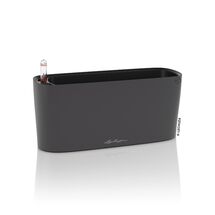 LECHUZA Delta10 Επιτραπέζια Γλάστρα 30x11x13cm Αυτοποτιζόμενη με Δοχείο Φύτευσης Basalt Grey Ματ Γερμανίας RedDot Award 2009/Designpreis Deutchland 2010
