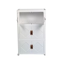VESTA Πλαστική Ντουλάπα Αποθήκευσης 3όροφη 60x34x102cm 5.8kg με Ροδάκια - Λευκό του Πάγου