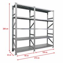 Metalsistem Dexion Γαλβανιζέ Ραφιέρα 210x32x200cm Αντοχή 160kg / Ράφι με 14 Ράφια Max Αντοχή 2240kg