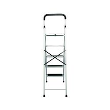 VESTA Σκαλοσκαμπό Μεταλλικό 48x92x158cm με 5 Σκαλιά MAX Αντοχή 150kg Βάρος 10.2kg PLUS Λευκό LY305