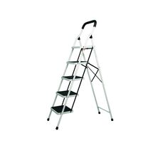 VESTA Σκαλοσκαμπό Μεταλλικό 48x92x158cm με 5 Σκαλιά MAX Αντοχή 150kg Βάρος 10.2kg PLUS Λευκό LY305