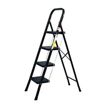 VESTA ΤΙΚΟ Σκαλοσκαμπό Μεταλλικό 45x90x126cm με 4 Σκαλιά MAX Αντοχή 150kg Βάρος 5.9kg Μαύρο