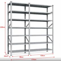 Metalsistem Dexion Γαλβανιζέ Ραφιέρα 210x32x200cm Αντοχή 160kg / Ράφι με 14 Ράφια Max Αντοχή 2240kg