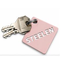 STEELEN COLOR Μεταλλική Ντουλάπα Βιτρίνα με Τζάμι 100x40x70cm Πάχους 0.8mm Εσωτερικού Χώρου και Πόδια Baby Pink