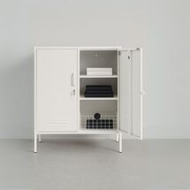 STEELEN COLOR Μεταλλικός  Μπουφές 100x40x70cm Πάχους 0.7mm Εσωτερικού Χώρου με Πόδια Signal Cotton White