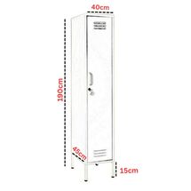 STEELEN Μεταλλική Ντουλάπα 40x45x190cm Πάχους 0.7mm Εσωτερικού Χώρου με Πόδια Baby Blue