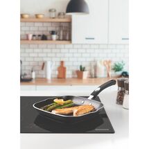 TRAMONTINA Τηγάνι Grill Monaco Ø24 με Αντικολλητική Επίστρωση Starflon Premium - 1.5lt Μαύρο