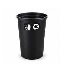 Κάδος Ανακύκλωσης 60lt Ø41x62.5cm 1.91kg Πλαστικός Μαύρος Ελλάδας χωρίς Καπάκι